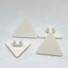LEGO Parts - White Road Sign 2 x 2 Triangle Open O Clip - No 65676 - QTY 4