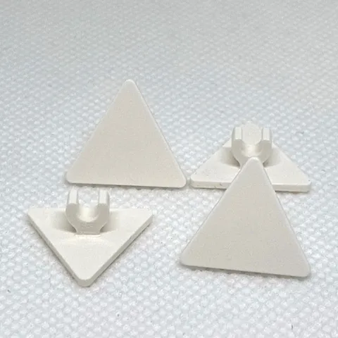 LEGO Parts - White Road Sign 2 x 2 Triangle Open O Clip - No 65676 - QTY 4
