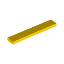 Lego Bricks 10x Bright Yellow 1x6 Tile Flat Thin Studless Plate {663624} 6636