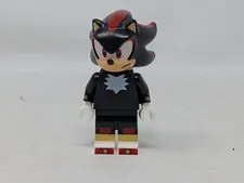 LEGO SHADOW THE HEDGEHOG Minifigure - Sonic, son012, Closed Mouth
