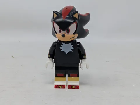 LEGO SHADOW THE HEDGEHOG Minifigure - Sonic, son012, Closed Mouth