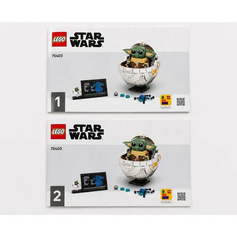 LEGO Star Wars 75403 Grogu Hover Pram Instruction Manuals Books 1 & 2 ONLY