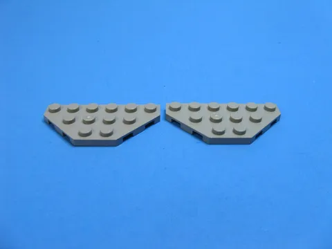 1988 LEGO Old Light Gray Wedge Plate 3 x 6 Cut Corners 6085 6276 6054 #2419