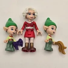 LEGO Mrs. Claus & 2 Elves Minifigures Friends Christmas Holiday