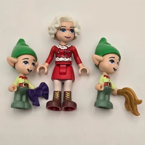 LEGO Mrs. Claus & 2 Elves Minifigures Friends Christmas Holiday