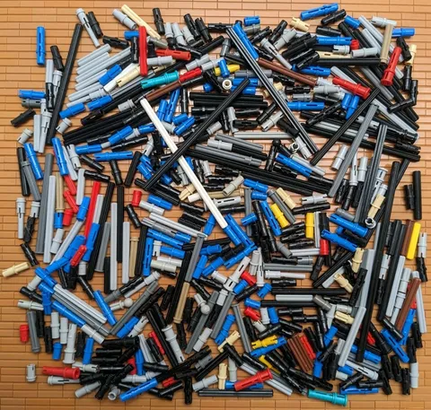 LEGO TECHNIC 503pcs Pins Axles Friction Ridges 3l 4l + Assorted Mix GBC Robot 