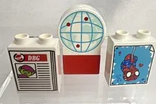 Lego Duplo Spiderman sign special bricks 194 195 14  10940 Replacement parts Lot