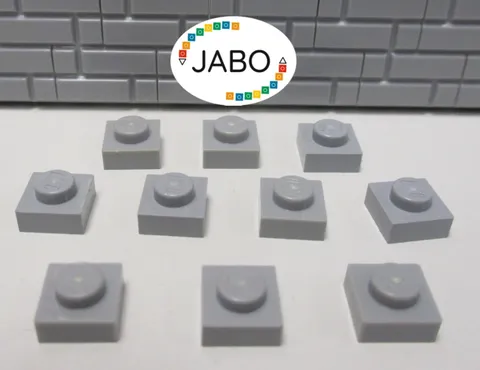 (J7/1/8) LEGO 10 x 3024 Flat Plate 1x1 New Light Grey