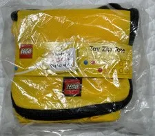 LEGO Zip Tote Bag 2009 Yellow Travel Zipper Case Small Toys NEW & SEALED