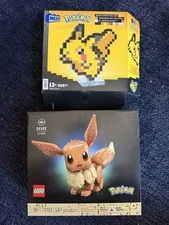 EMPTY BOX AND MANUALS ONLY LEGO Pokémon Eevee And Mega Blocks Pikachu