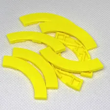 LEGO Parts - Neon Yellow Tile, Round Corner 4 x 4 - No 27507 - QTY 8