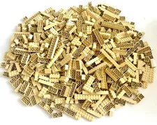 LEGO Bulk Lot of 650pcs Tan 2x2 2x3 2x4 2x6 etc 2456 3001 Sand