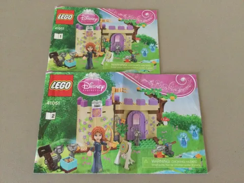 Lot of (2) Lego Disney Princess Instruction Manuals - #41051-1 & #41051-2