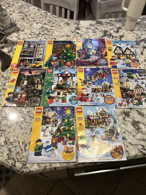 Lot of 10 LEGO Shop At Home Holiday Catalog Magazine Product Book Lot 2008-2015