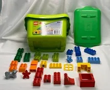 Lego DUPLO My First Set Brick Box #5416 Retired 2007 Bin with Lid Clean Complete