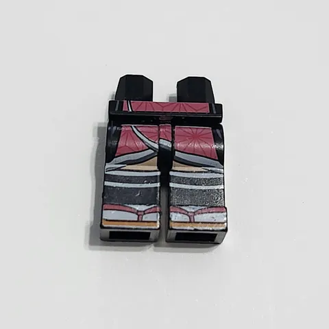 Lego Legs Black Red Pants Sandals Shoes Ninja Minifigure Minifig Figure