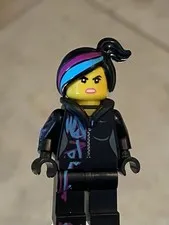 LEGO Minifig Punk Alternative Girl Female Teen, Black Jacket, Upset Angry Look