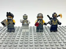 LEGO Marvel Minifigure- Lot of 4 Villain- Chitauri General / AIM Agent /Outrider