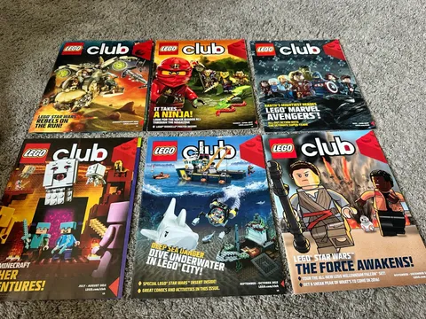 Lego Club Magazine - Entire 2015 Magazine Collection - Lot of 6