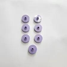 LEGO Round 2x2 Tile w/ Center Stud, Part# 18674 Lavender (7x)