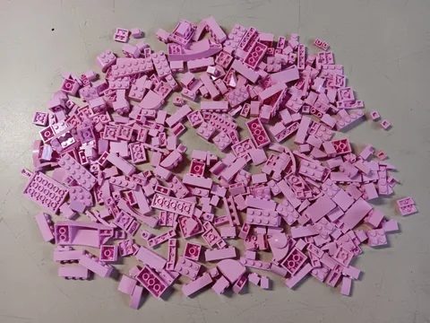 LEGO BULK LOT OF 400 BRIGHT PINK BRICKS PLATES SLOPE & SPECIALTY PIECES