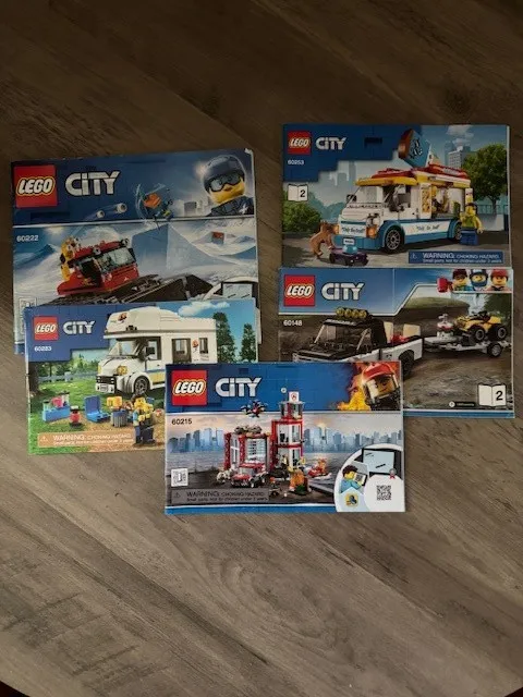 Lego City Lot Of 5 Instruction Manuals ONLY 60215 60148 60222 60283 60253