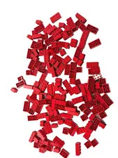 LEGO Red Bulk Bricks Lot Standard Building Blocks 2x2 2x4 2x6 Plates Base Parts