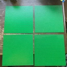 LEGO Lot of 4 3811 Green Base Plate Baseplate 32x32 - 32 x 32 - 10" x 10 " inch