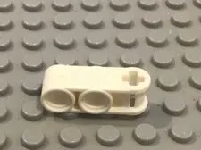 LEGO One White Technic, Axle & Pin Connector Perpendicular 3L, 2 Pin Holes 42003