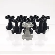LEGO 3940A Stand 2 x 2 x 2 Gray & Black Light Hole Classic Space 493 Vintage 8pc