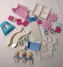 Duplo Blocks Lot Castle Parts Specialty Pieces And 3 Princesses