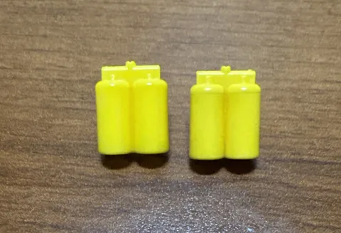 Lot 2 LEGO Minifig Accessories Air Tank Diver Scuba Space # 3838 Yellow Vintage