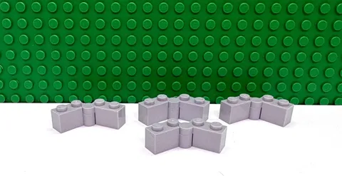 Lego 4 Light Bluish Gray 1x4 Hinge Brick NEW