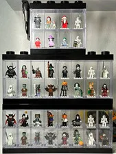 Authentic LEGO Halloween Minifigures Bulk Lot With Display Cases.