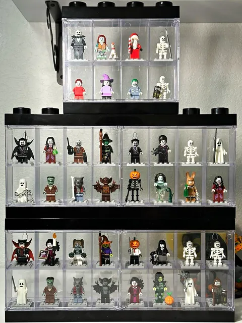Authentic LEGO Halloween Minifigures Bulk Lot With Display Cases.