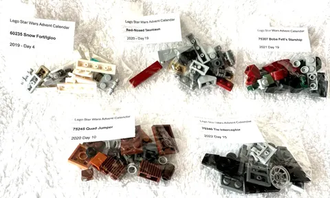 Lego Star Wars Advent Calendar Mixed Mini Builds Lot of 5 Unopened