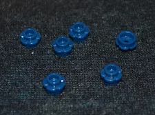 (6) 1x1 Dark Blue Flower Peg Top w/ 5 Petals Brick ~ New Lego Parts ~