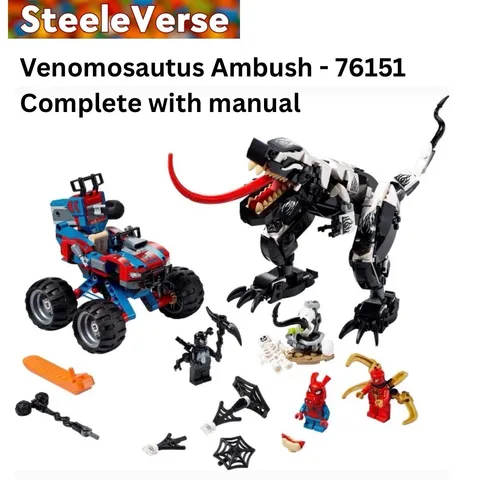 LEGO Marvel Spider-Man 76151 Venomosaurus Ambush Complete Manual Minifigs