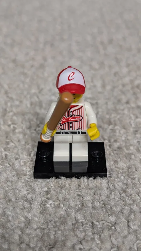 Lego Minifigures Series 3 Baseball Player w/ Bat ⚾️🧢 Retired Rare Minifigure