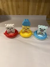 Duplo Lego Animal Stackable Bath Toy Set - Red, Yellow & Blue