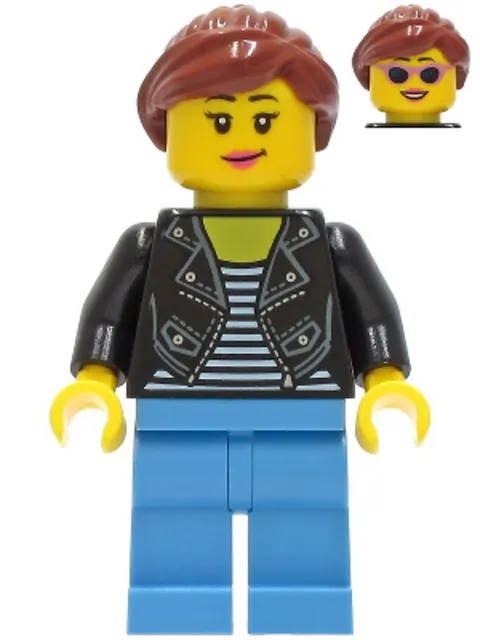 LEGO: Car Driver Female Black Leather Jacket (cty1283)