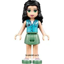 Lego Friends 41086 Emma, Sand Green Skirt, Medium Azure Top NEW