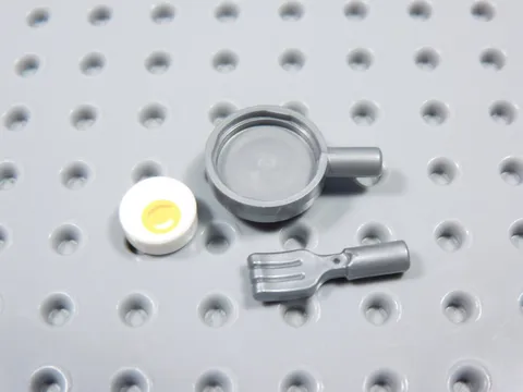 LEGO Food Accessory Lot Minifig Skillet Fork Egg BT