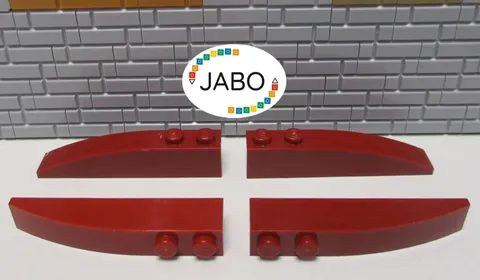 (G4/7) LEGO 4x 42022 Arch Brick Slant Brick 6x1 Dark Red