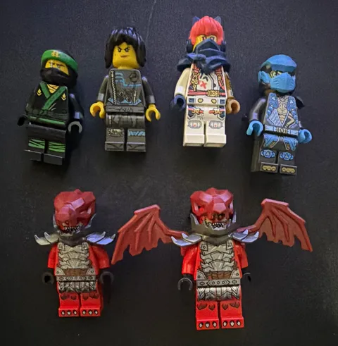 LEGO NINJAGO Minifigure Lot of 6 | Lloyd Jay Nya Cole Ninjas & Dragon