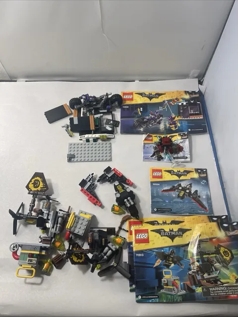 Lego Batman Movie Parts & Pieces Lot w/ Manuals No Mini-Figs As-Is