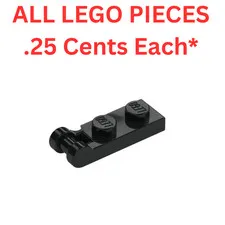 LEGO Plate 1x2 with End Bar Handle Black 60478 - Genuine LEGO Parts Pieces Bulk