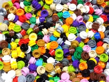 Lego 250 Piece Lot Round 1 x 1 Stud Pieces 4073 {WASHED}
