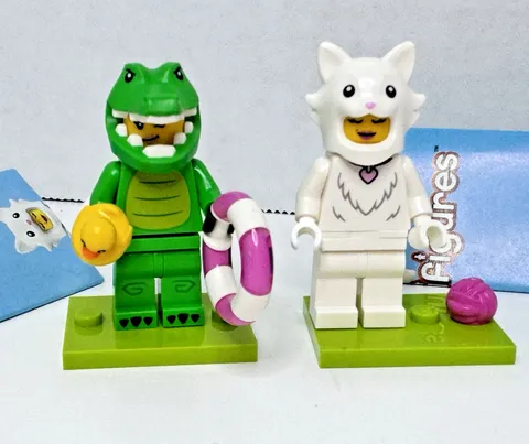 LEGO 71051 Series 28 - Crocodile & Fluffy Cat Costumes Minifigures col462 col468