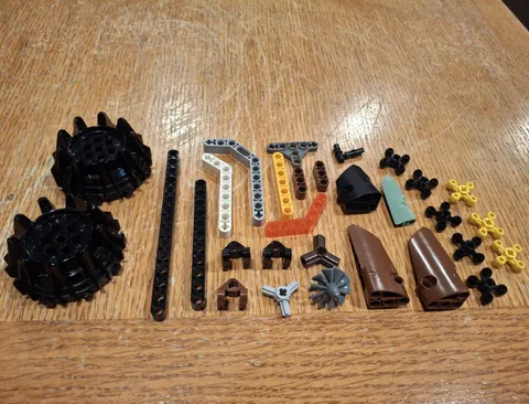 LEGO Technic Parts Bulk Lot Beams and Panels and Gears Multicolor Plastic